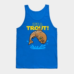 Funny  Sci-fi Alien Trout Fish Cartoon Aquarium Lovers Funny Quote Meme Tank Top